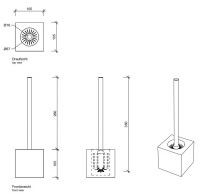Туалетный ёршик Decor Walther DW 08443 схема 2
