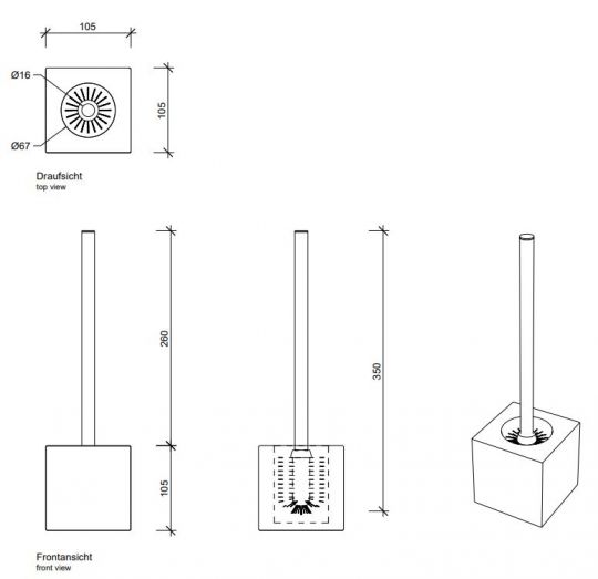 Туалетный ёршик Decor Walther DW 08443 схема 2
