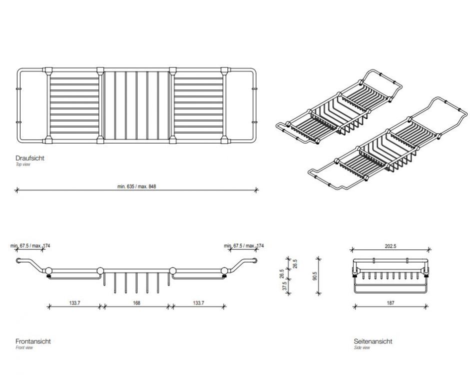 Хромированная полка Decor Walther DW для ванной комнаты 845100 ФОТО