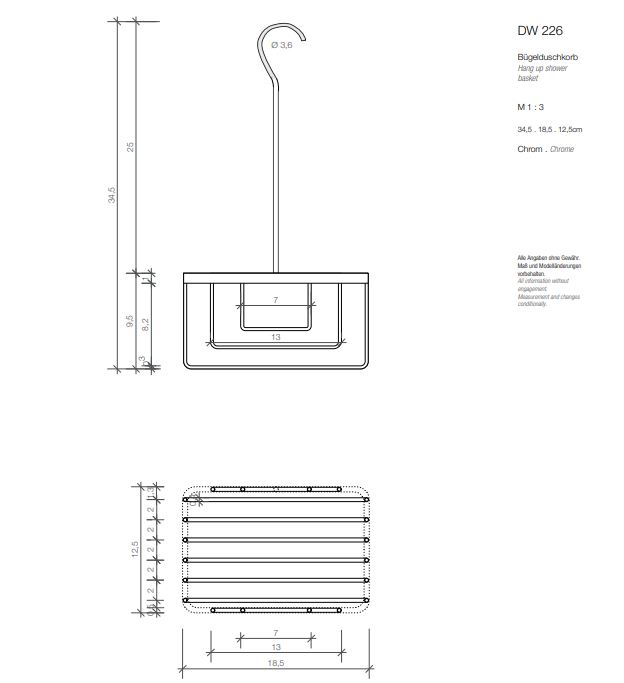 Полка для душа Decor Walther DW 08479 18.5x12.5x35 ФОТО