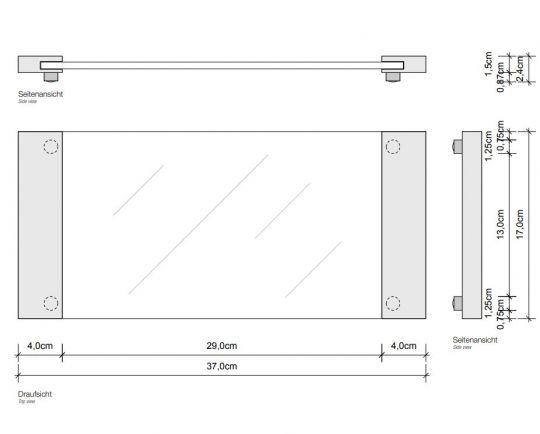 Стеклянный поднос Decor Walther Century 08488 схема 4