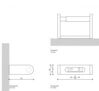 Металлический держатель туалетной бумаги Decor Walther DW 08503 схема 2 Металлический держатель туалетной бумаги Decor Walther DW 08503 схема 2