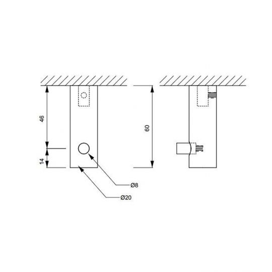 Крючок Decor Walther Bar Hak1 08567 схема 2 Крючок Decor Walther Bar Hak1 08567 схема 2