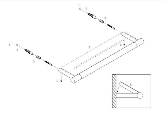 Полка для ванной Decor Walther Bar 08638 схема 2