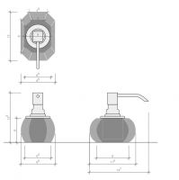 Диспенсер для жидкого мыла Decor Walther Kristall 09242 схема 2
