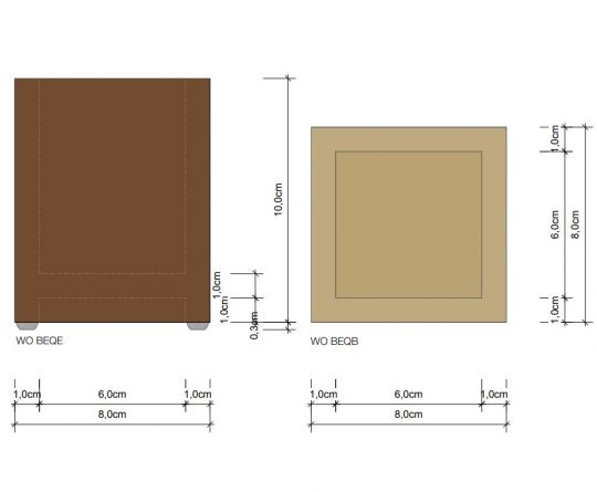 Стакан для зубных щёток Decor Walther Wood 09258 схема 2 Стакан для зубных щёток Decor Walther Wood 09258 схема 2