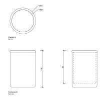 Стеклянный стакан для зубных щёток Decor Walther Crack 09331 схема 2 Стеклянный стакан для зубных щёток Decor Walther Crack 09331 схема 2