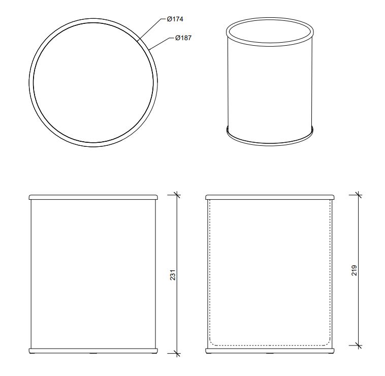 Ведёрко для ванной комнаты Decor Walther Crack 09333 ФОТО