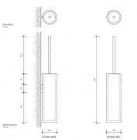 Туалетный ёрш для унитаза Decor Walther Stone 09708 схема 2