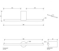 Настенный держатель туалетной бумаги Decor Walther Stone 0974955 28х4 схема 2