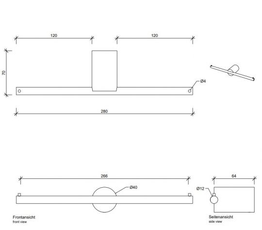 Настенный держатель туалетной бумаги Decor Walther Stone 0974955 28х4 схема 2