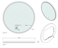 Зеркало Decor Walther Stone 09756 70x70 см схема 2
