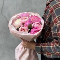 Пионы 9шт  в стильной упаковке