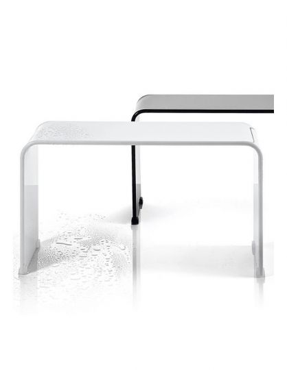 Скамья акриловая Decor Walther DW 0508350 для душа 80х45 в белом цвете схема 2