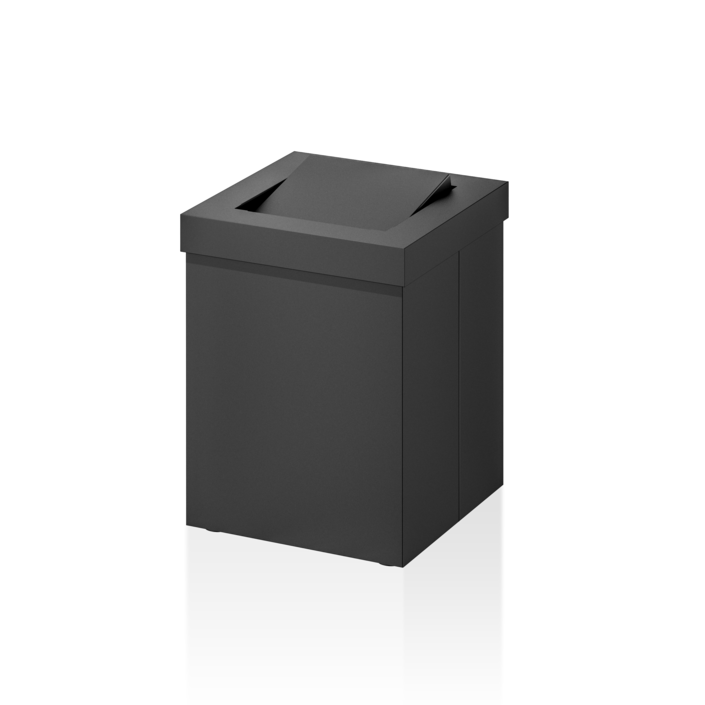 Ведро для ванной комнаты с крышкой Decor Walther цвет черный DW 06111