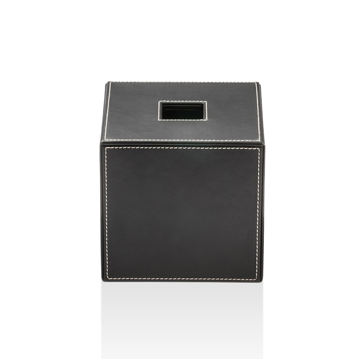 Изображение Черный диспенсер для бумажных полотенец Decor Walther Porzellan имитация кожи 08478