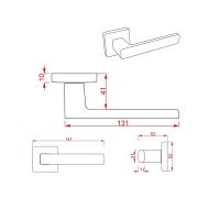 Дверная ручка Cebi Leta SQ схема