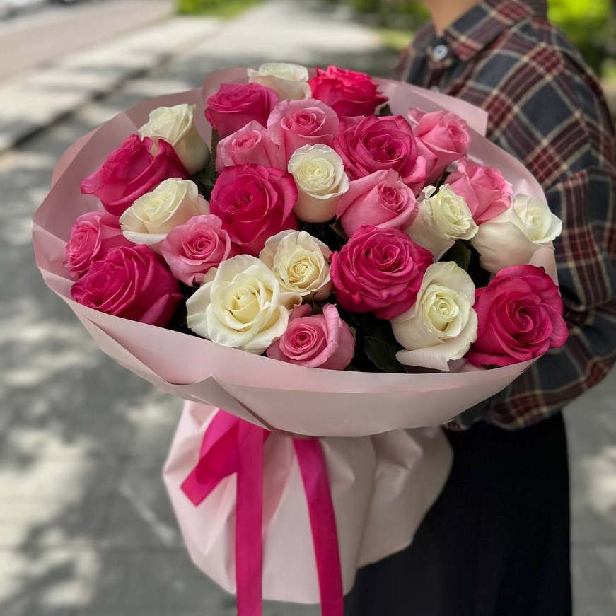 Акция! Роза микс 50-60см в упаковке (от 25 шт)