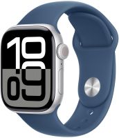 Умные часы Apple Watch Series 10 42mm Silver Aluminum Case with Denim Blue Sport Band S/M (MWWA3LW/A)