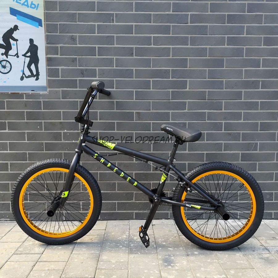 Велосипед BMX 20"  БМХ цвет Черно-желтый shreder