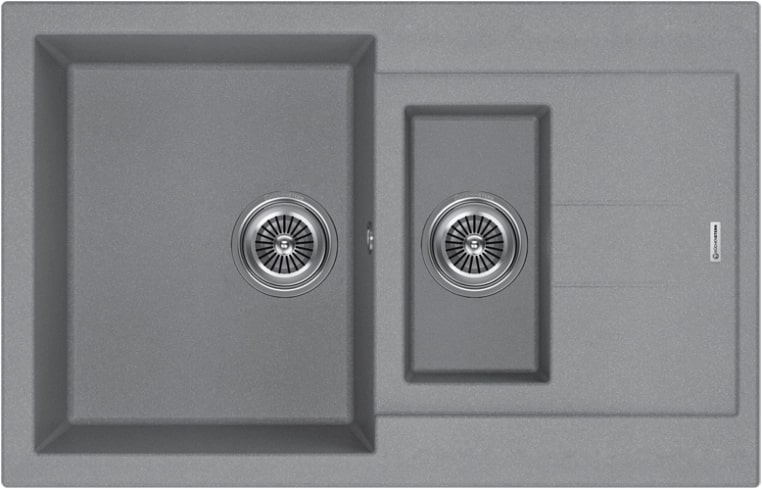 Мойка кухонная Kuchenstern PLAT 60-2 a-Granit 20720 78х50 см ФОТО