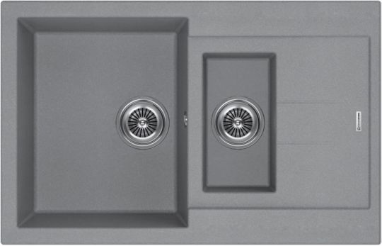 Мойка кухонная Kuchenstern PLAT 60-2 a-Granit 20720 78х50 см схема 3