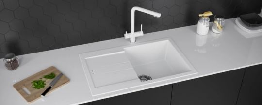 Мойка кухонная Kuchenstern PLAT 50 a-Granit 20620 78х50 см схема 3