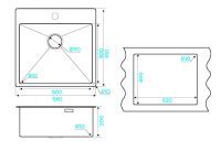 Мойка кухонная Kuchenstern WERK 60 AISI 304/R10 50750 54х51 см схема 5
