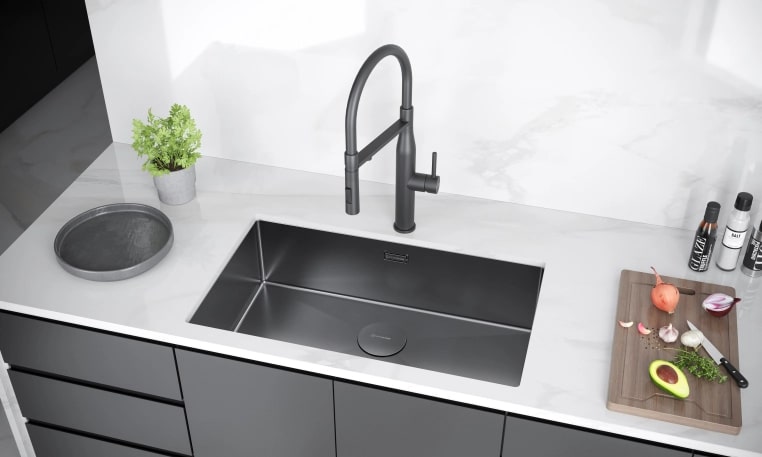 Мойка кухонная Kuchenstern KRAFT 80 AISI 304/R10 50450 74х44 см ФОТО