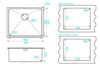 Мойка кухонная Kuchenstern KRAFT 60 AISI 304/R10 50250 54х44 см схема 5