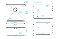 Мойка кухонная Kuchenstern KRAFT 50 AISI 304/R10 50150 49х44 см схема 4