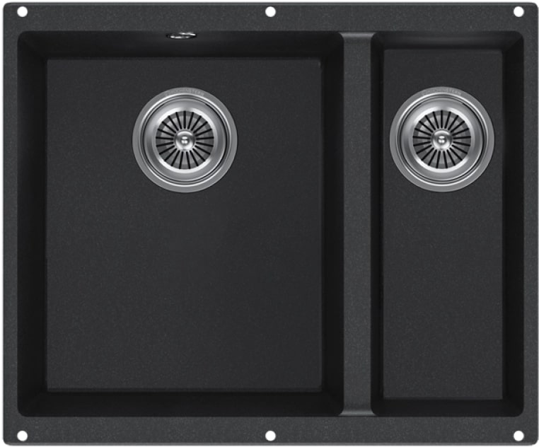 Мойка кухонная Kuchenstern UNDER 60-2 Ku-Granit 10210 55,5х46 см ФОТО