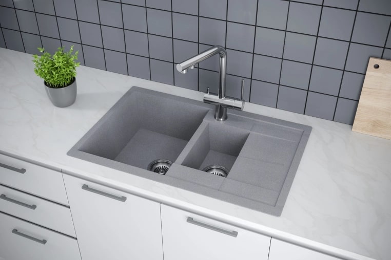 Мойка кухонная Kuchenstern FLUG 60-2 Ku-Granit 11010 78х50 см ФОТО