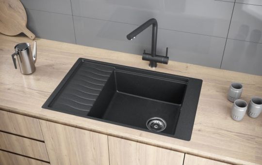 Мойка кухонная Kuchenstern BRETT 60 Ku-Granit 11110 78х50 см схема 2