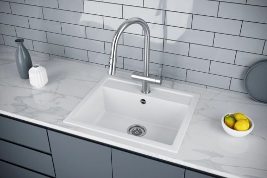 Мойка кухонная Kuchenstern TOP 60 Ku-Granit 10610 56х50,5 см схема 4