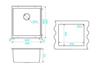 Мойка кухонная Kuchenstern UNDER 50 Ku-Granit 10010 43х46 см схема 8