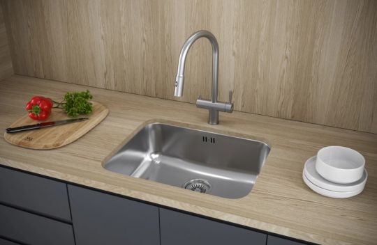 Мойка кухонная Kuchenstern RUND 60 AISI 304/R65 652SS60 54,5х44,5 см схема 2