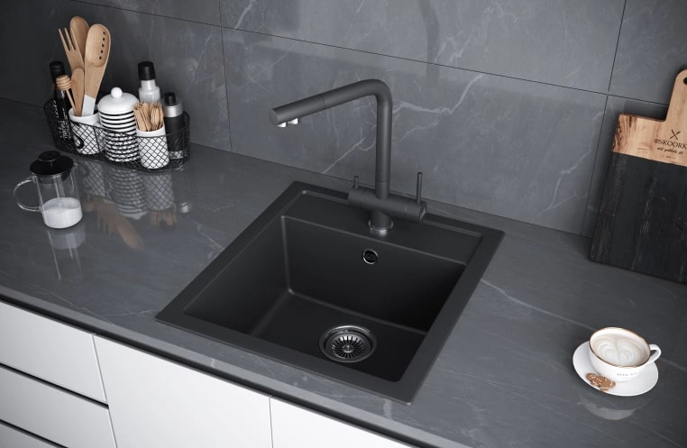 Мойка кухонная Kuchenstern TOP 45 Ku-Granit 10410 46,5х50,5 см ФОТО