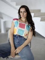 Жилетка вязаная кроше