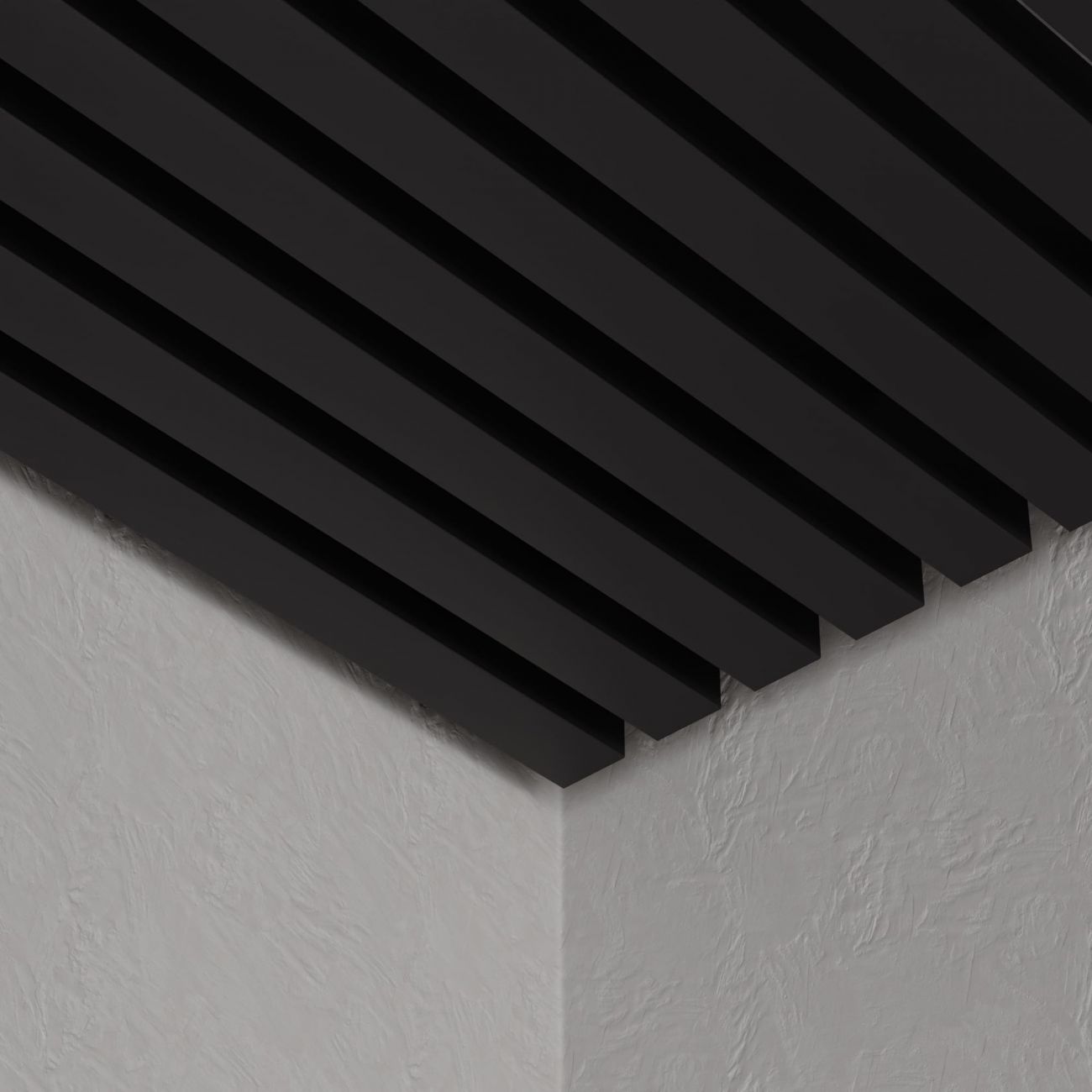 Кубообразный реечный потолок Кубота 35/60 черный