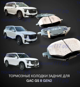 Колодки тормозные задние, DZK, керамические для GAС GS8 II