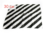Шелковый платок 30*30 см Черно-белая полоска Zebra Silk