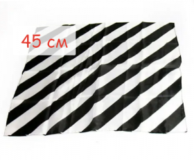 Шелковый платок 45*45 см Черно-белая полоска Zebra Silk