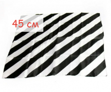 Шелковый платок 45*45 см Черно-белая полоска Zebra Silk