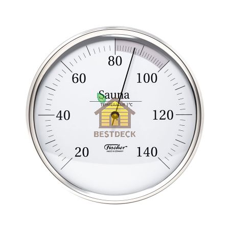 Термометр для сауны Fischer в корпусе из нержавеющей стали