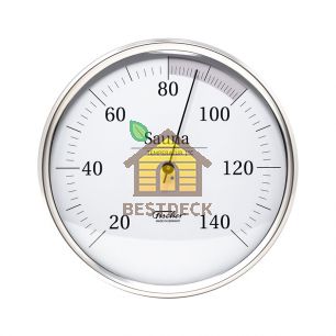 Термометр для сауны Fischer в корпусе из нержавеющей стали