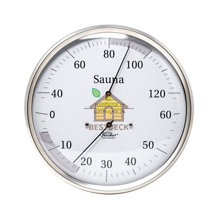 Термометр-гигрометр для сауны Fischer в корпусе из нержавеющей стали