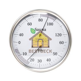 Термометр-гигрометр для сауны Fischer в корпусе из нержавеющей стали