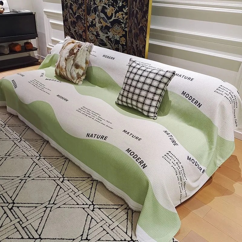 Накидка на диван Поликоттон 180х340 см.,Кремовый