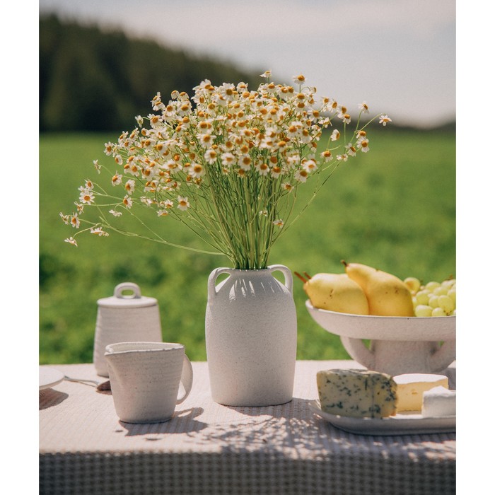 Ваза SL Home «Арена Бланка», 11.5?11?16.5 см, керамика, белая